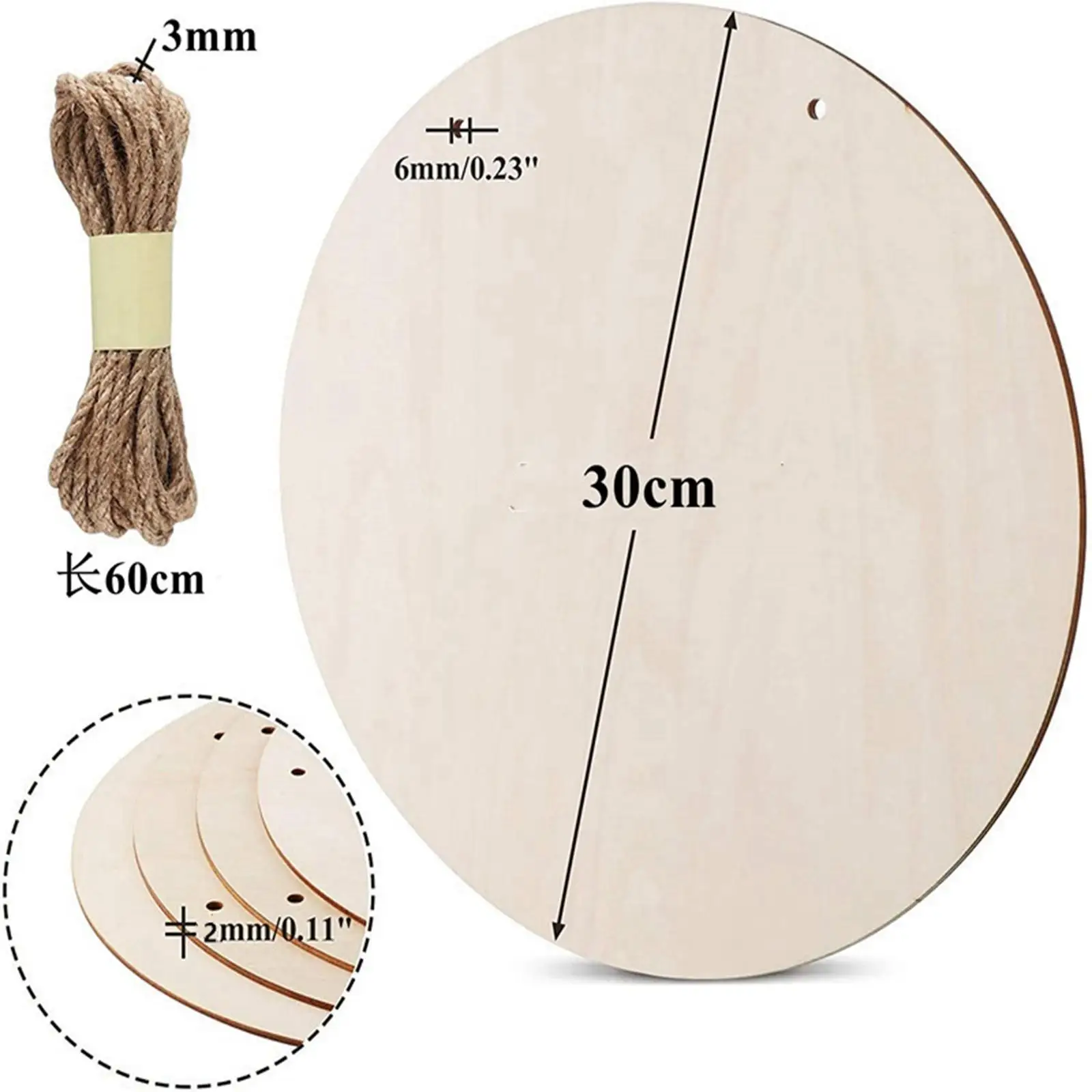 

5Pcs Unfinished Wooden Pieces Wooden Cutouts for DIY Pyrography Art Crafts