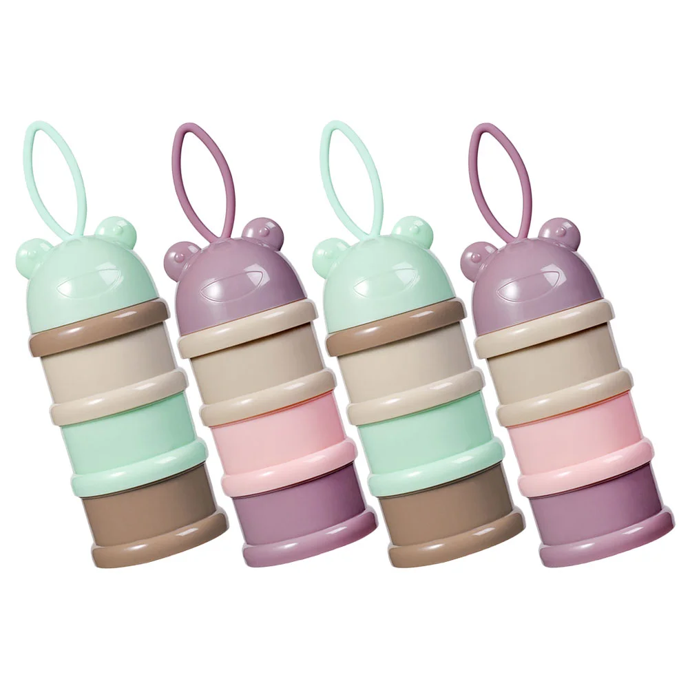 

4Pcs Infant Formula Dispenser Container Dispenser Case Container
