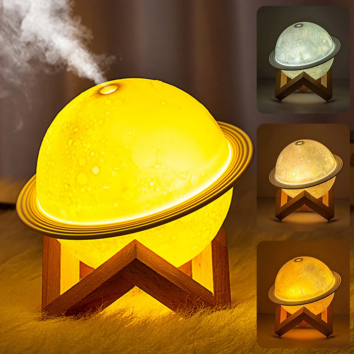

Увлажнитель-ночник L-Moon с деревянной подставкой и светодиодсветодиодный подсветкой