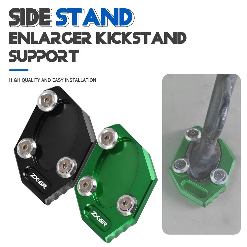 

FOR Kawasaki Z800 ZX 6R ZX6R ZX636 Side Stand Enlarge J300 ZX 636 2009 2010 2011 2012 2013 2014 2015 2016 2017 2018 2019 - 2023