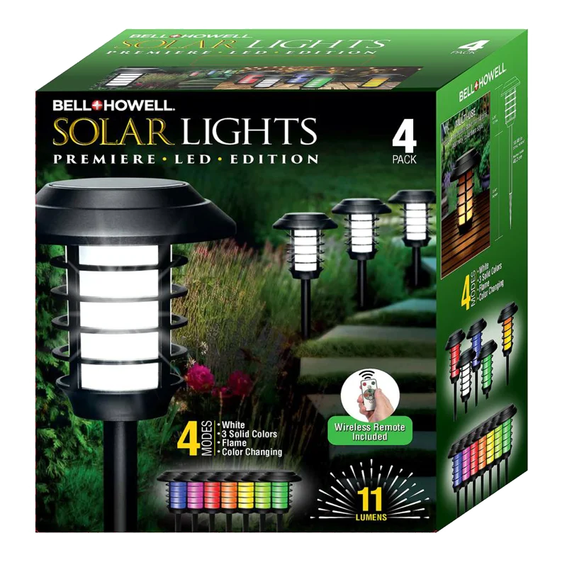 

Howell Smart Pathway Lights Color Changing 4 Pack Linterna solar Campfire lamp Camp light Keychain фонарики на сол
