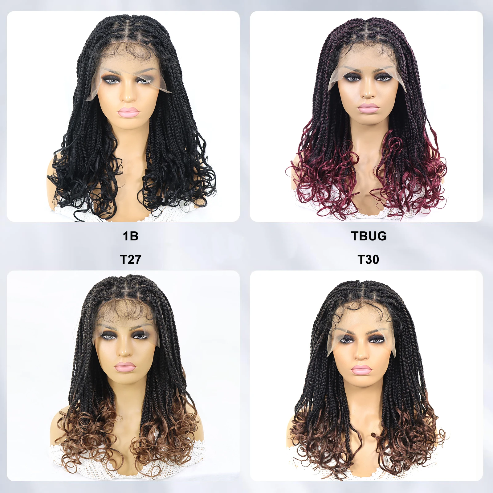Парики плетеные для чернокожих женщин Длинные Синтетические косички с кудрявыми