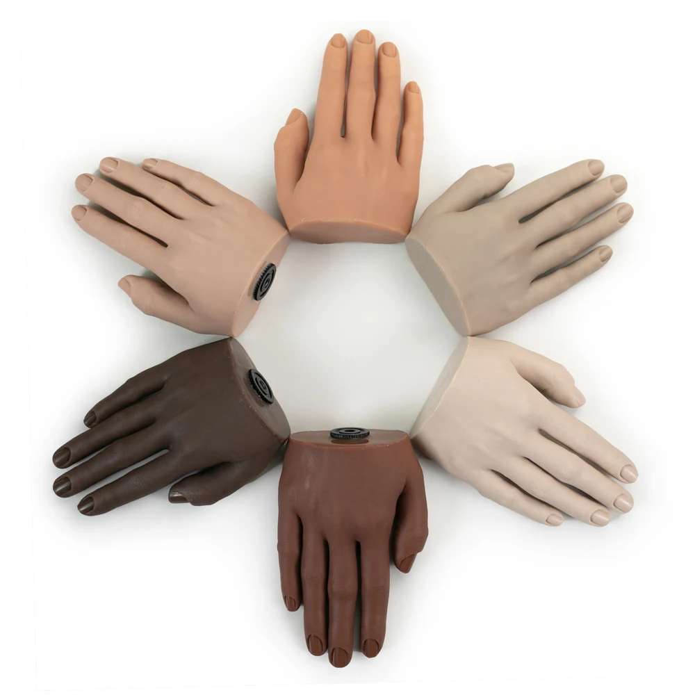 рука манекен все для маникюра типсы дизайн ногтей маникюр силиконовая в