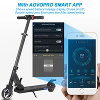 aovopro smart app electric scooter 30kmh 5 inch off road tire 250w adult electric scooter portable foldable electric scooter