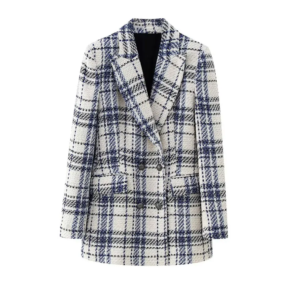 Women's double breasted fashionable retro suit jacket