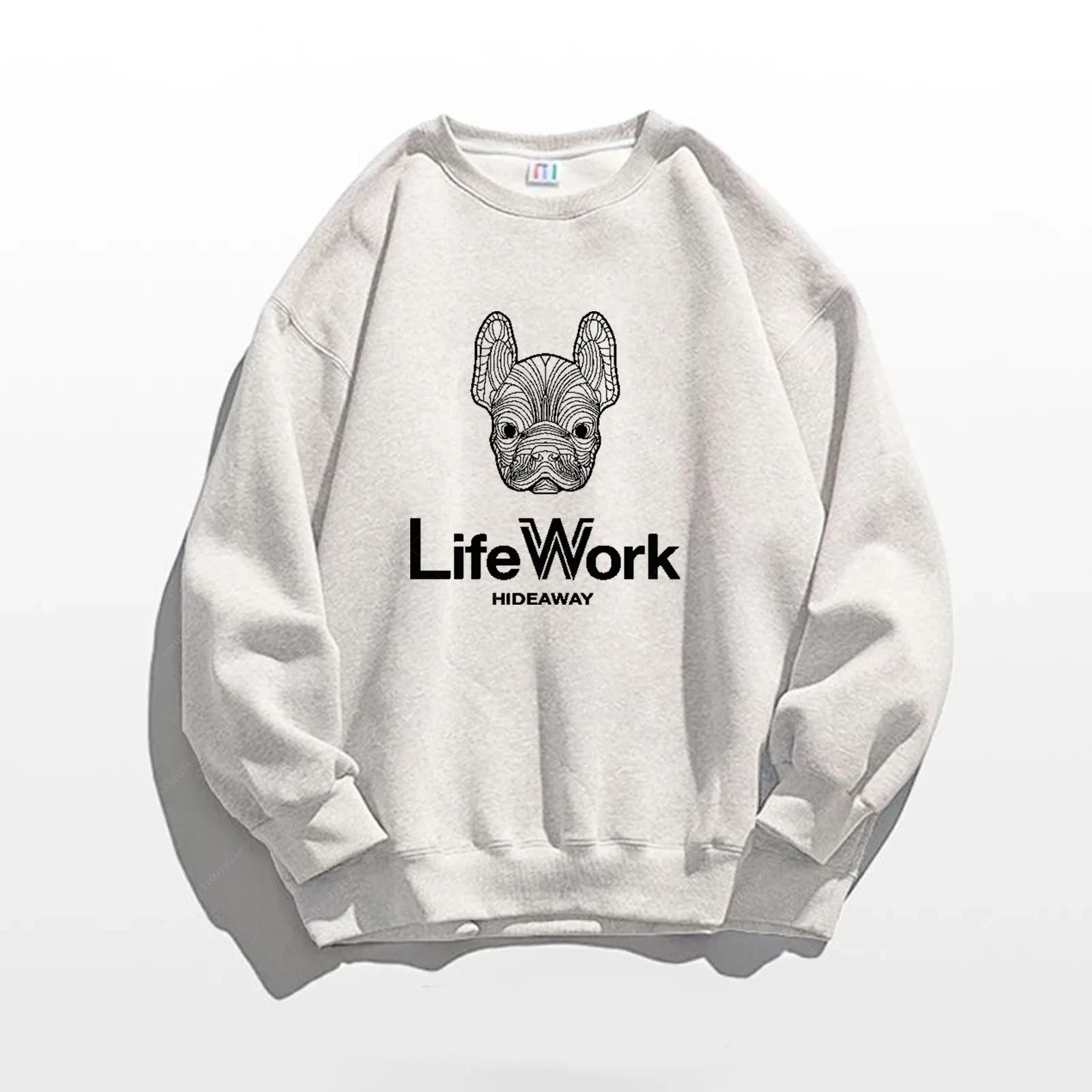 

Korean Luxury Sweatshirt Autumn Winter Cotton Fleece Long Sleeve Crewneck Black Unisex Men Women Tops New Arrival Pullover