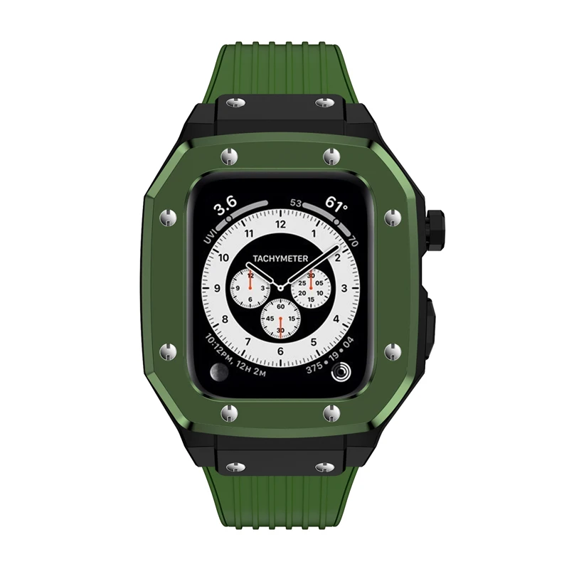 

ShellBox G19 Strap For Apple Watch series 7 se 6 5 4 Watchband Case iwatch 44mm 45mm Outdoor Sports Anti-fall Silicone Bracelet