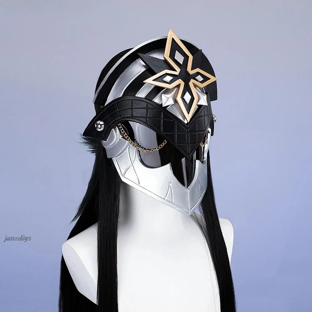 Capitano Косплей Парик маска Игра Genshin Impact головной убор Fatui Модная красивая парик