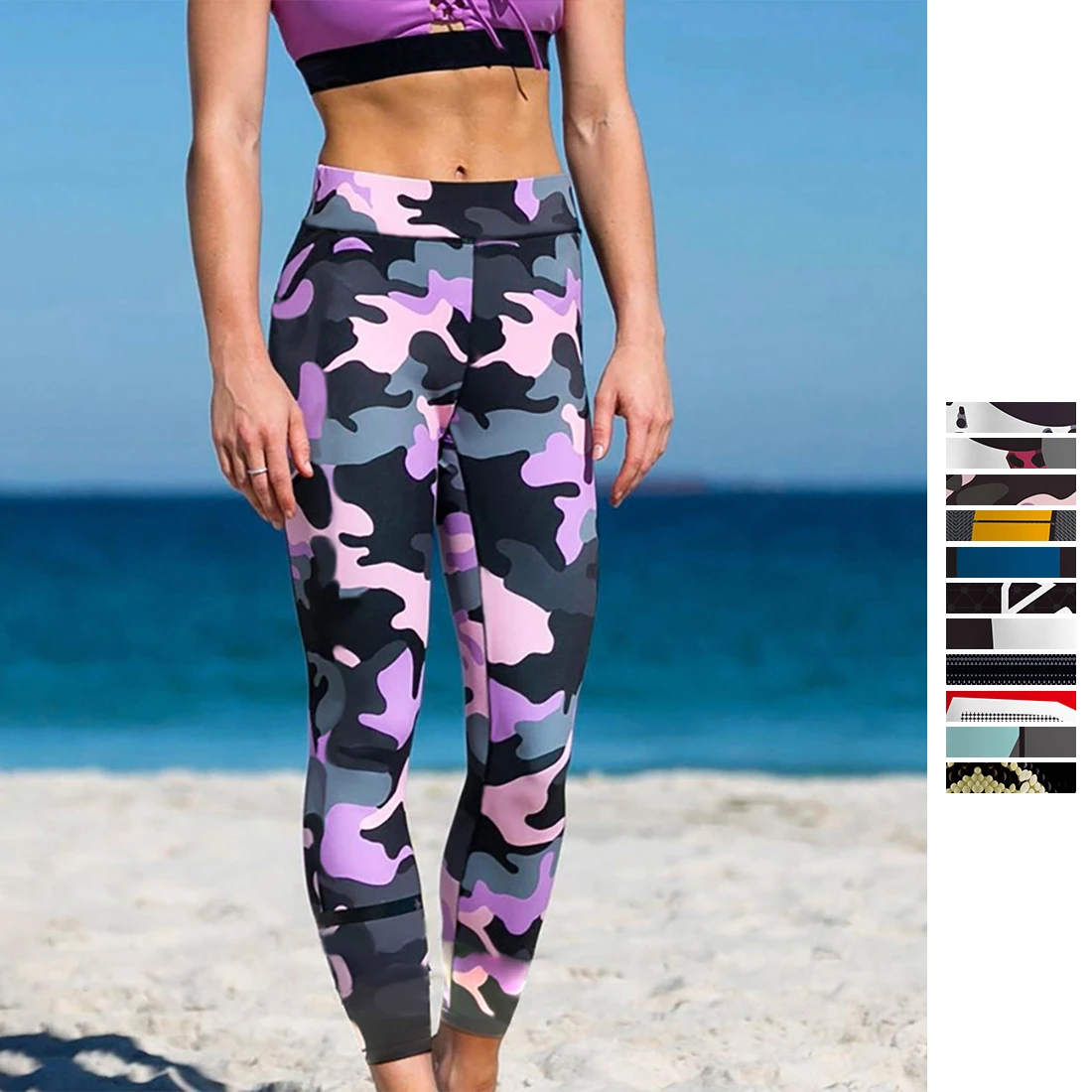 

2022New Sexy High Waist Fitness Printed Leggings Women Workout Push Up Legging Fashion Bodybuilding Jeggings Women Pants