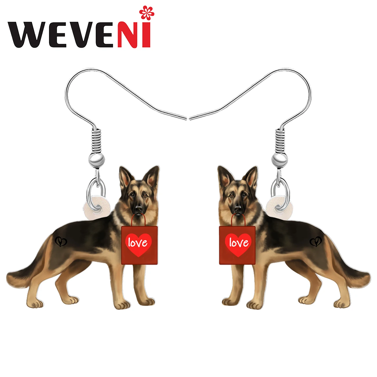 WEVENI подарки на день Святого Валентина акриловые забавные серьги-подвески в виде