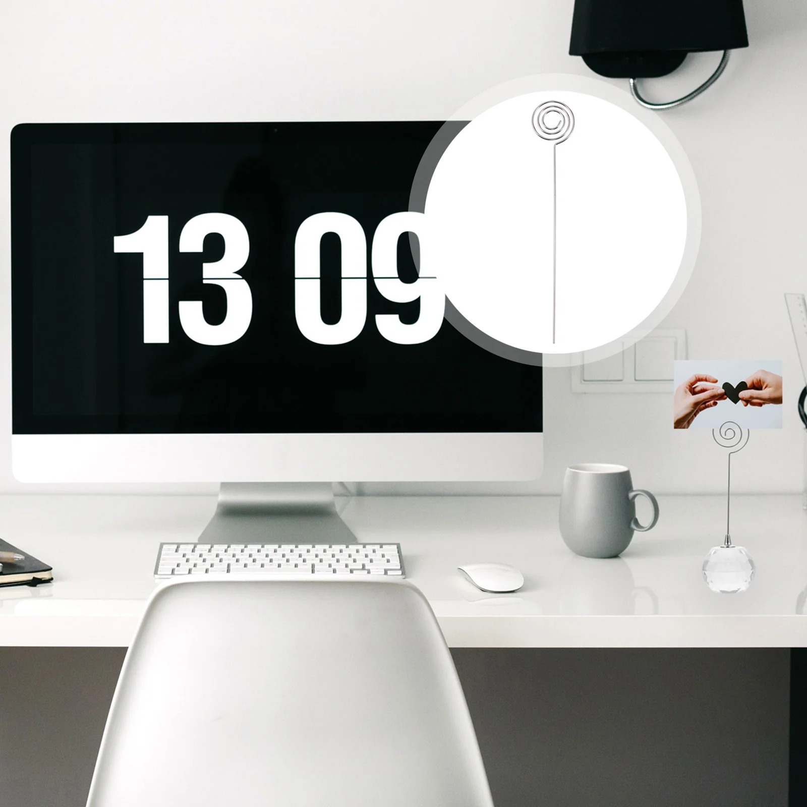 

30 Pcs Card Holder Business Wire Clip Table Number Party Picture Photo Stainless Steel