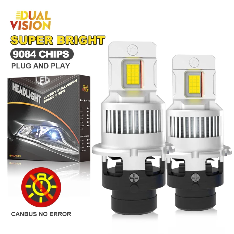 Dualvision D4S Светодиодные Автомобильные Фары Высокой Мощности Canbus D2S D2R D4R Дневные