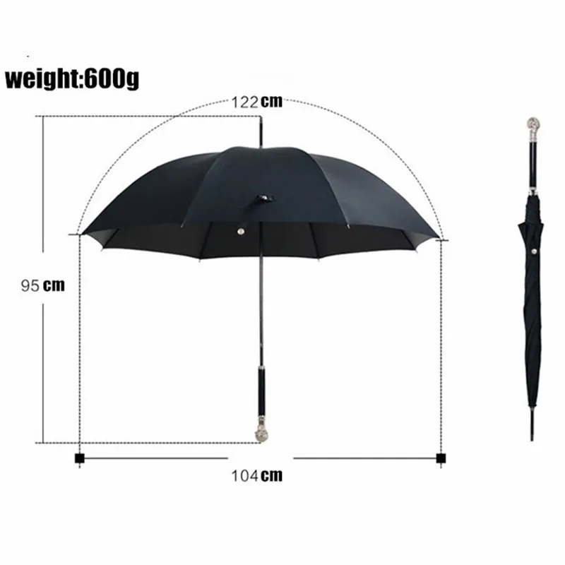 Зонт джентльменский со змеиным принтом и черепом для мужчин женщин