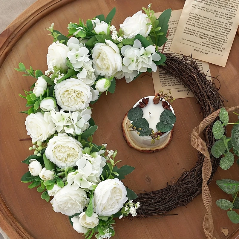 Искусственный Шелк Цветок Пиона 1 Шт. Домашняя Настольная Ваза Рождественский