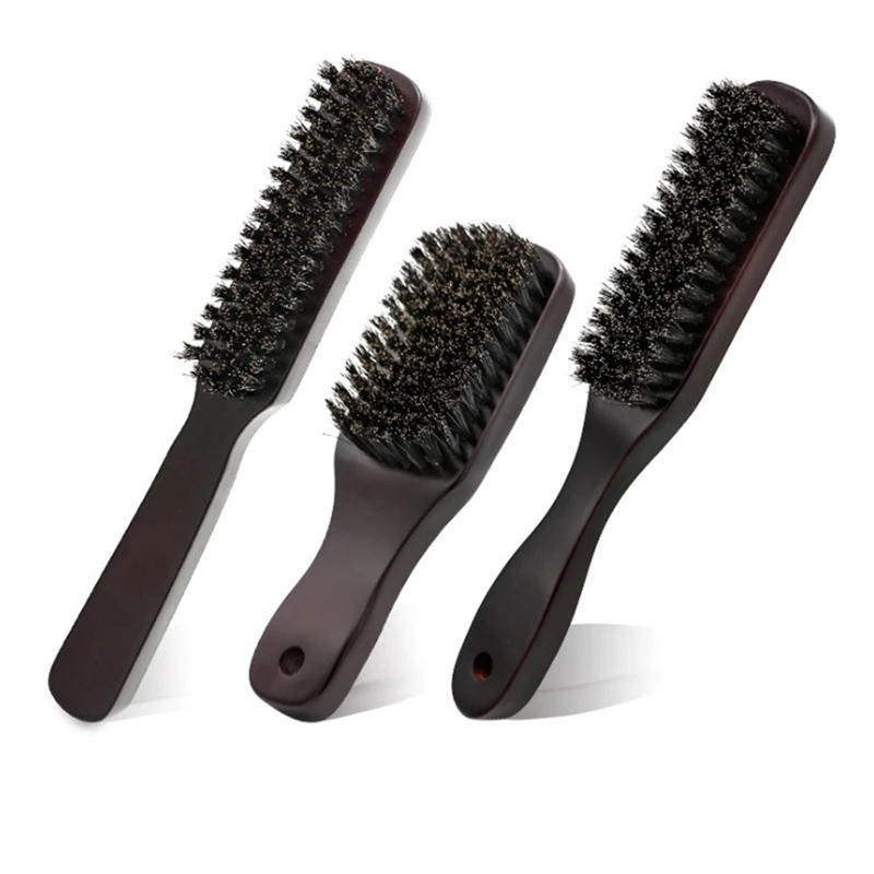 

Solid Wood 100% Boar Shaving Brush Beard Massage Black Boar Bristle Hair Brush Curved Wooden Men Beard Mustache Brushes
