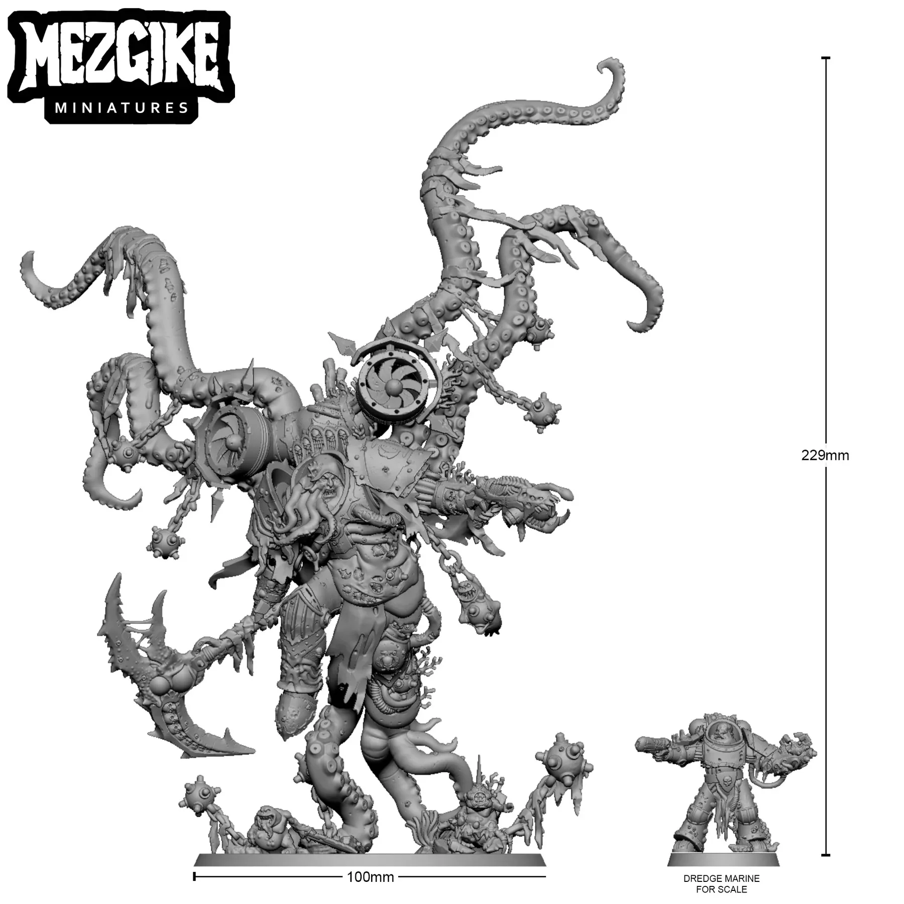 Фото Mthulus, prime lord of the dredge, infested Proxy Figure, Pustulent Fighter, 3D-печатная модель, Action Tabletop Wargame №5
