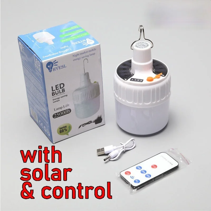 Светодиодный фонарь для кемпинга с солнечной батареей энергосберегающая лампа