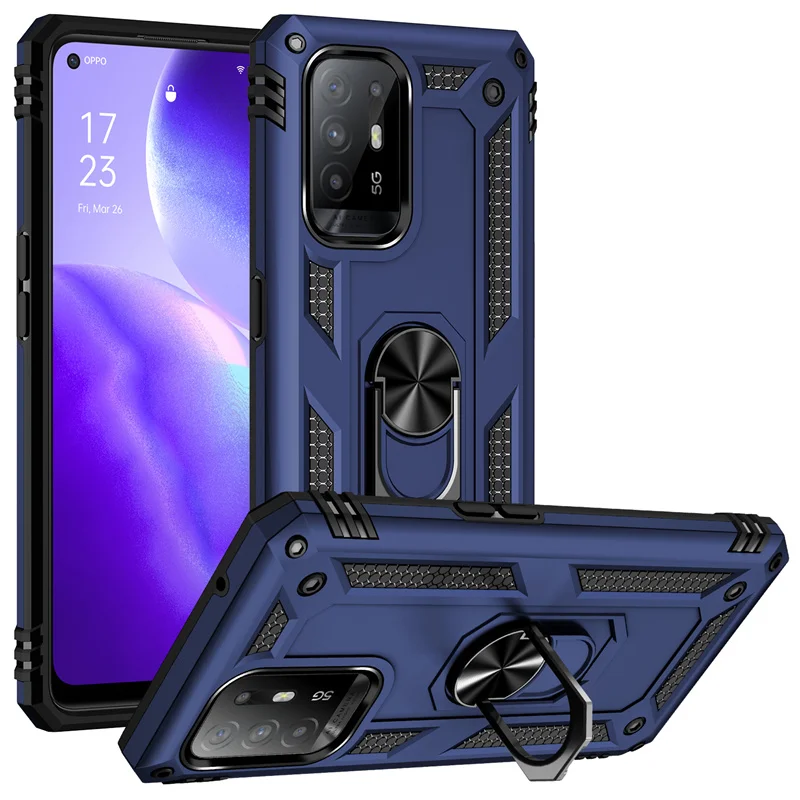 For OPPO A94 5G Case Armor Shockproof Magnetic Car Holder Ring Phone Case for Reno 5Z 5 Z Reno5Z A 94 Oppoa94 Hard PC Back Cover