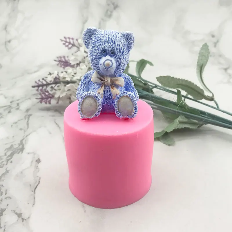 

3D Toy Bowknot Bear Silicone Mold Fondant Cake Border Moulds Chocolate Mould Cake Decorating Tools Kitchen Baking Accessories