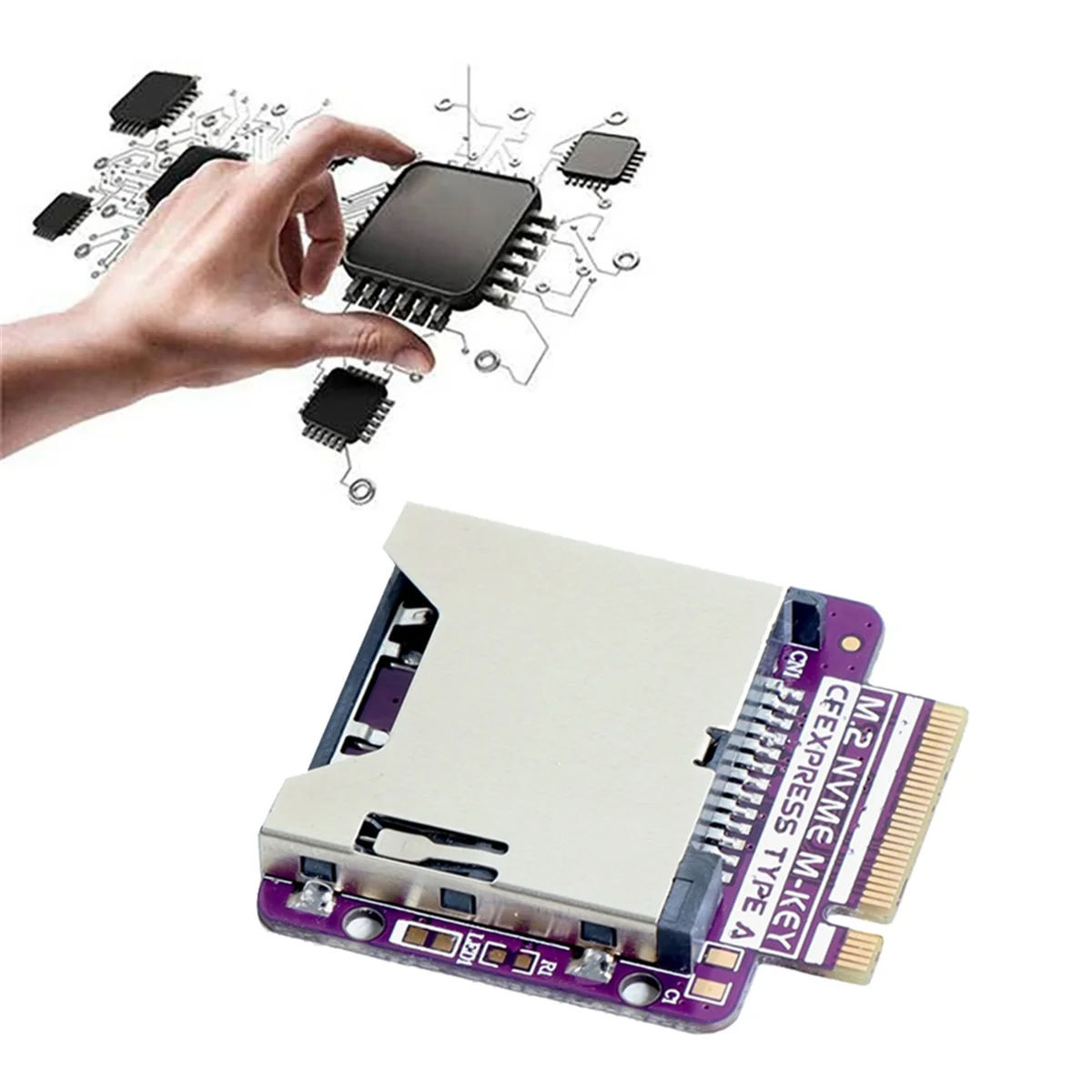 Карта памяти CFExpress Type-A к адаптеру M2 NVME M Key поддерживает держатель карты PCIe3.0 4.0