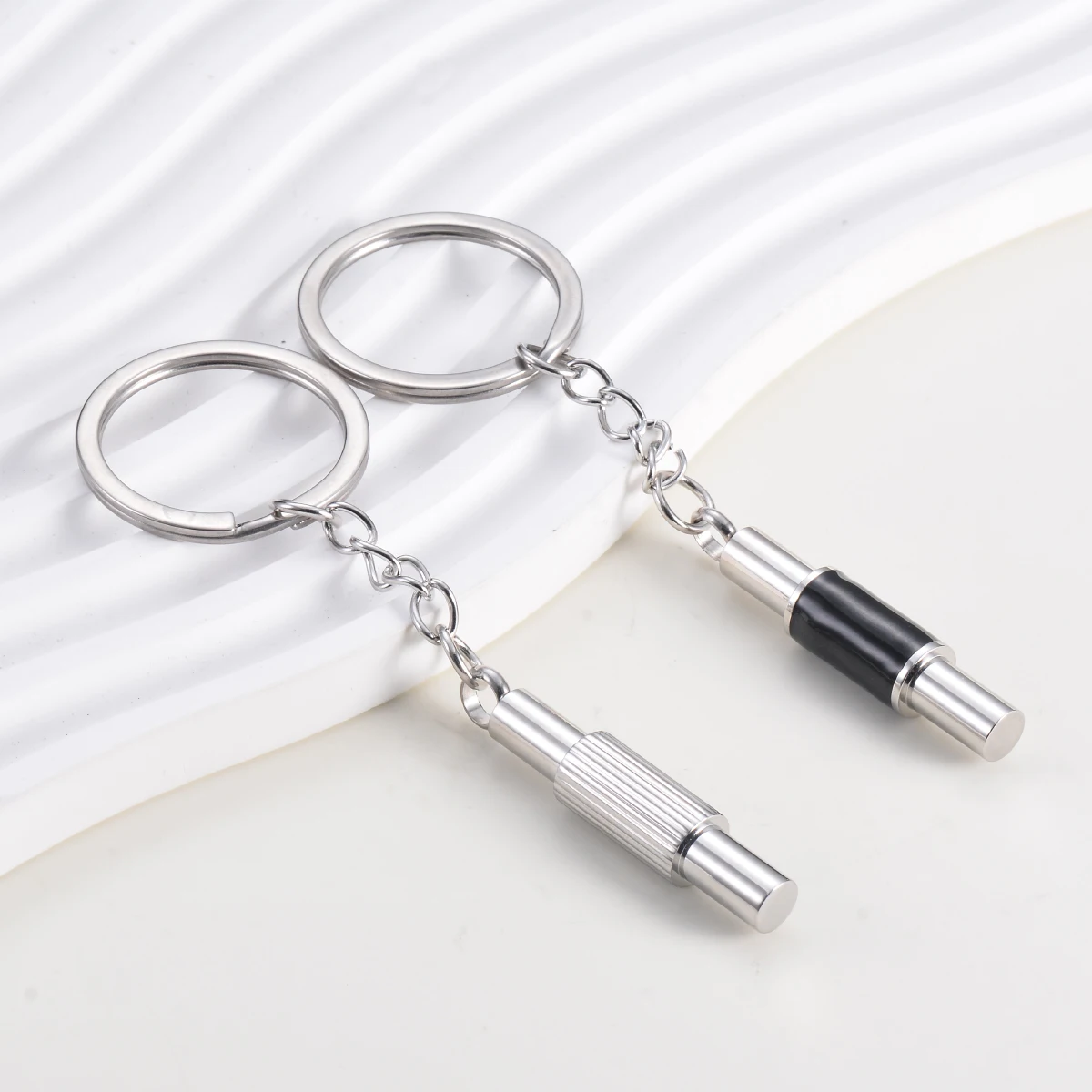 Прямая поставка брелок для ключей в виде бутылки из нержавеющей стали