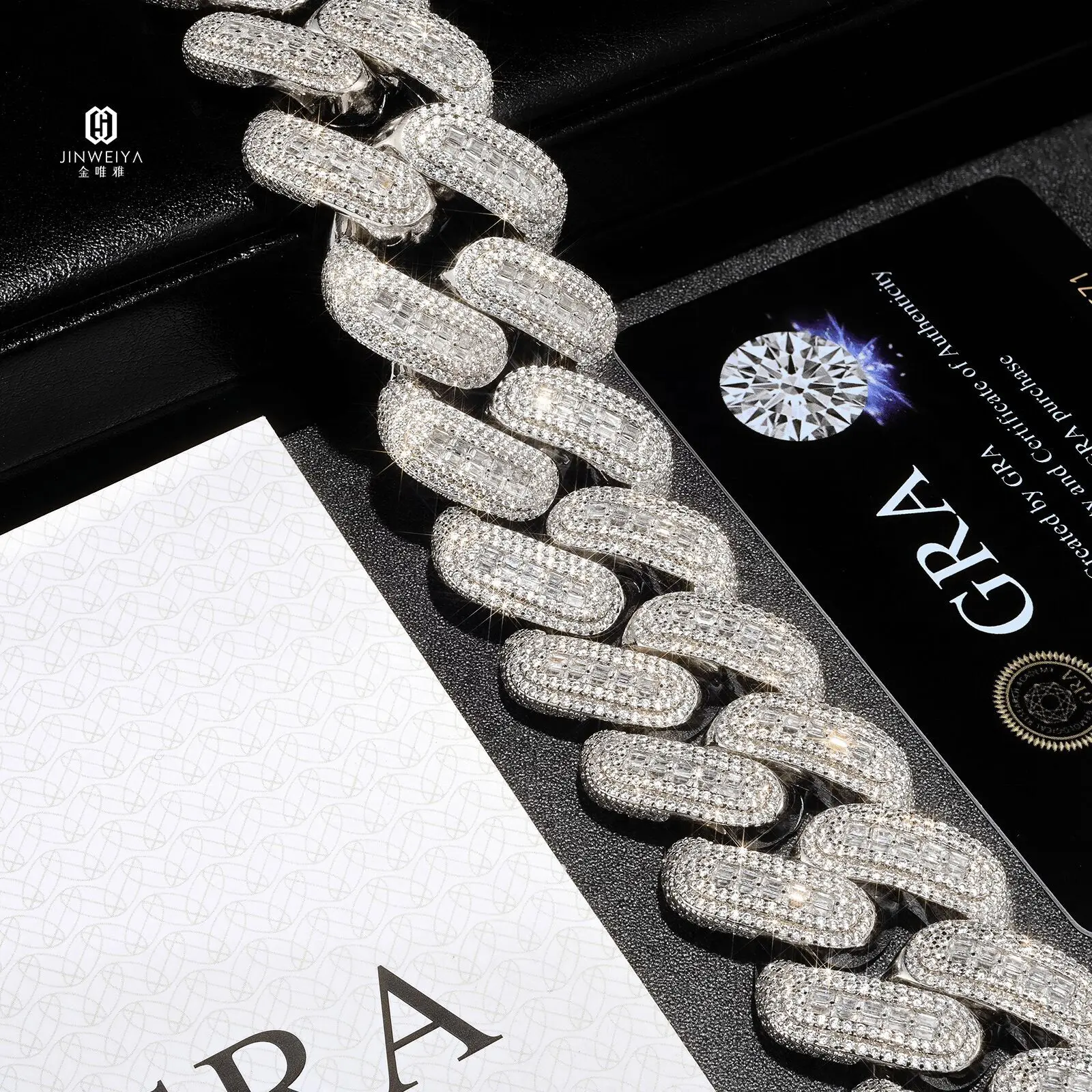 Hot Selings 2024 Vvs Алмазная цепочка Cuban Link Муассанит Ice Out Chain Пользовательские