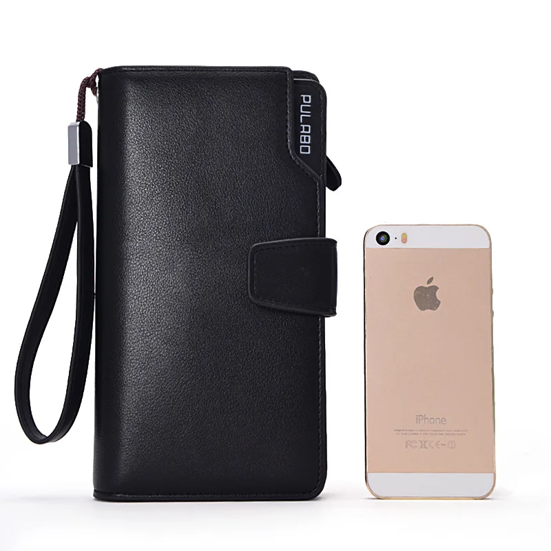 Men's Long Wallet Single Zipper Multi Card Position High-capacity Hand Bag Card Wallet Business Mobile Phone Bag Man Long  Purse
