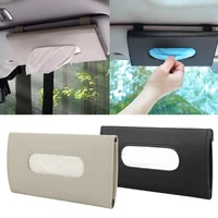 auto parts car front sun visor napkin holder face mask holder leather tissue box tissue storage case holder car decoration a5kd