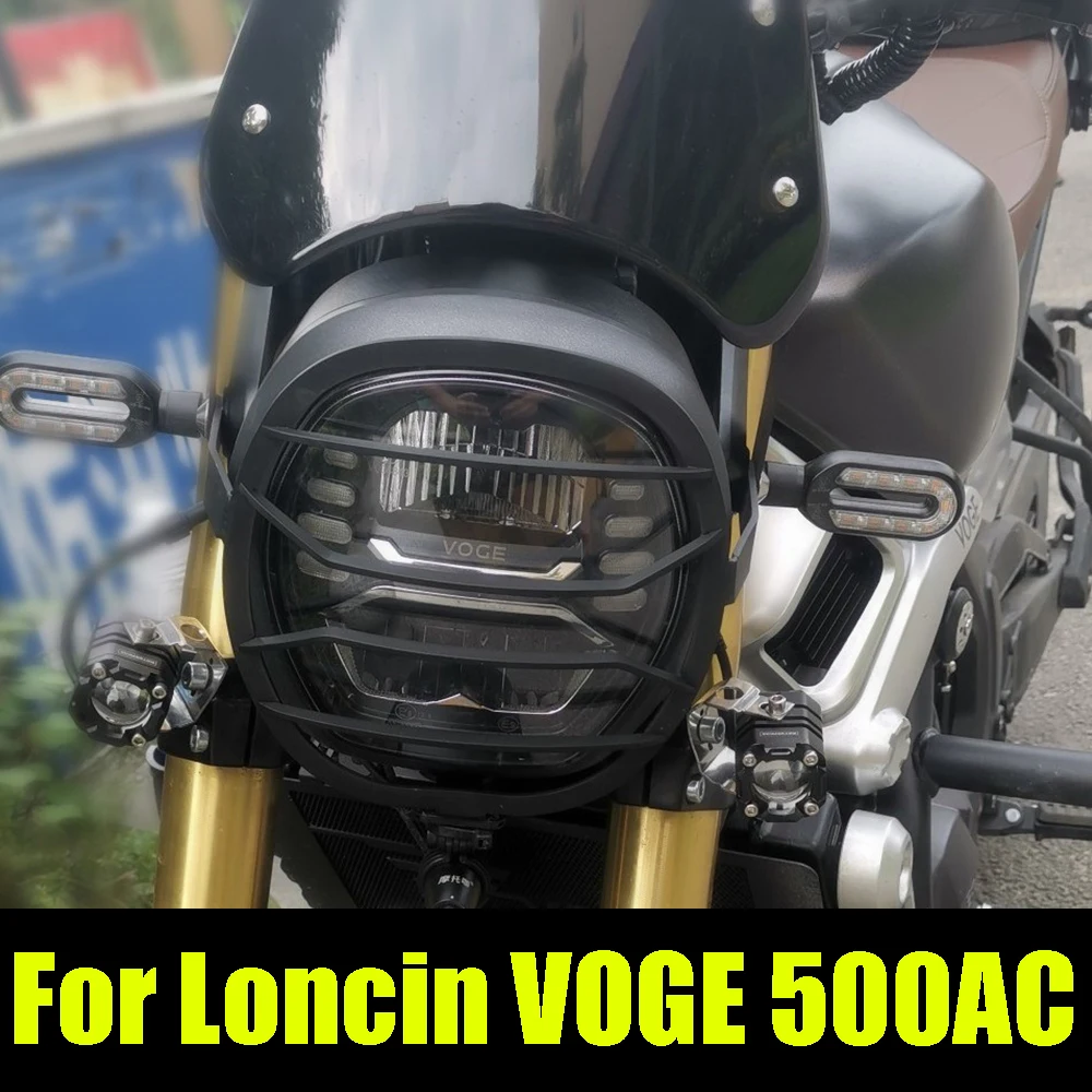 

Motorcycle Headlight Protector Guard Headlamp Grill Cover Light Protection For Loncin VOGE 500AC 500 AC LX500-F Accessories