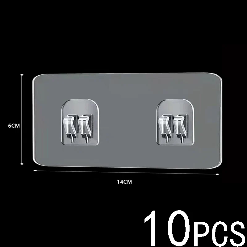 Прозрачные самоклеящиеся крючки для ванной комнаты