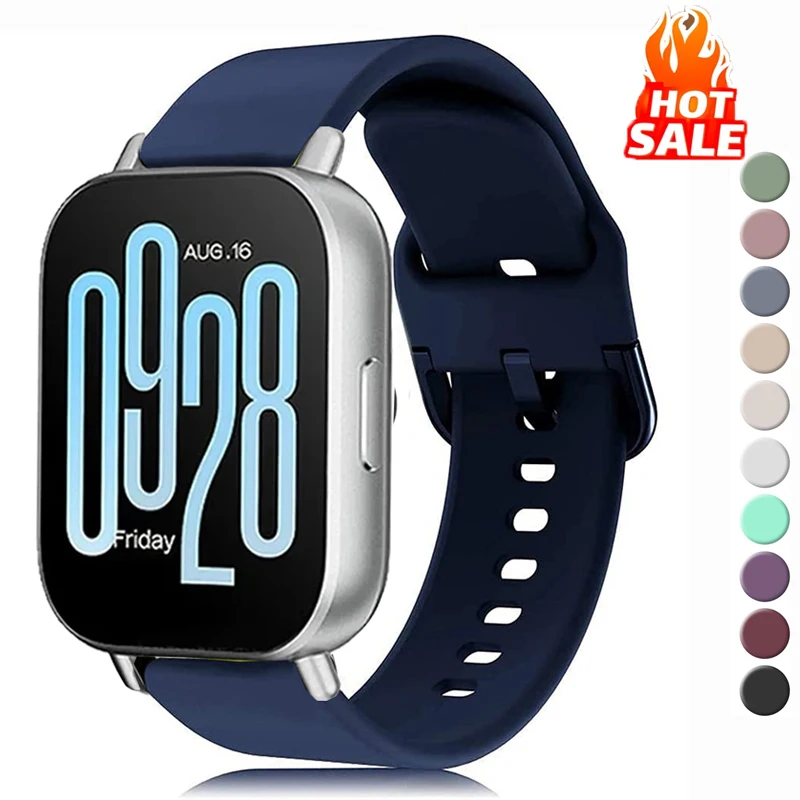 Фото Силиконовый ремешок 22 мм для Redmi Watch 5 lite, спортивный ремешок для Xiaomi Mi Watch 5 Active, аксессуары, браслет correa, умный браслет №1