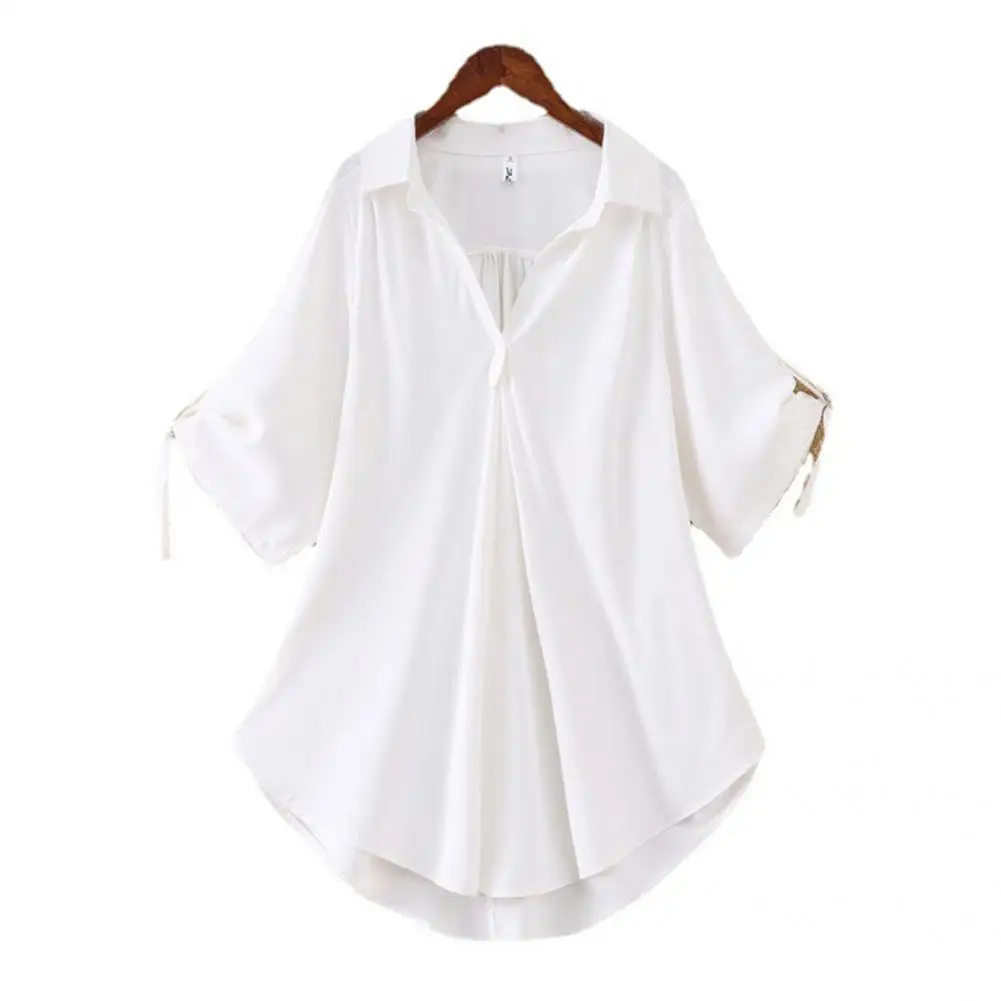 

Summer Blouse Simple Women Tops Chiffon Women Solid Color Chiffon Tops Cool