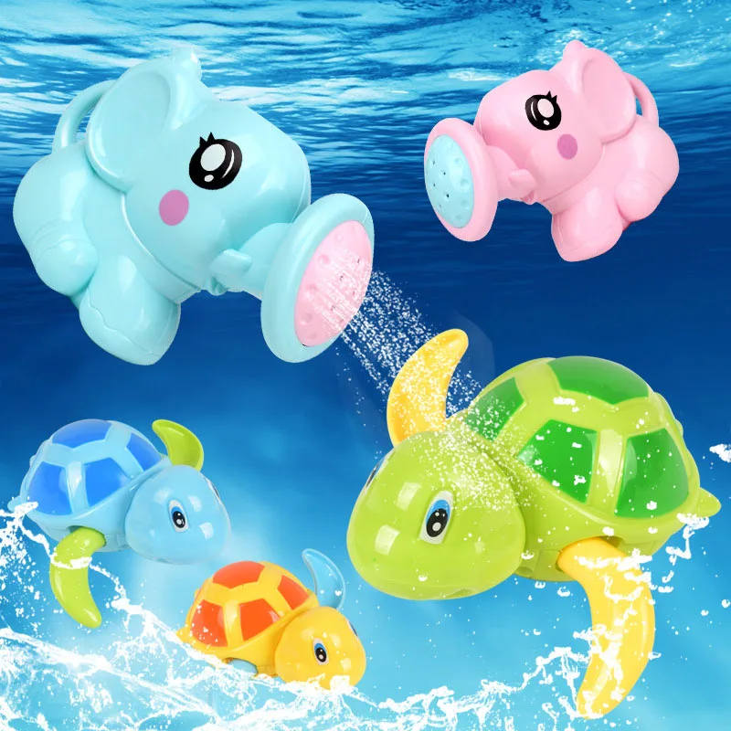 

Baby Bath Toys Lovely Plastic Elephant Shape Water Spray For Baby Shower Swimming Toys Kids Gift Storage Mesh Bag