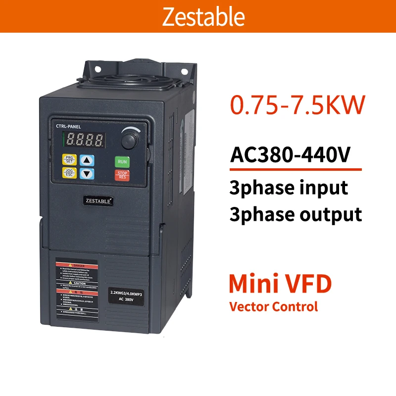 

ZA280T 0,75/1,5/2,2/3/4/5.5/7.5 кВт 380 В VFD экономичный преобразователь частоты переменного тока инвертор управления скоростью двигателя векторного управления