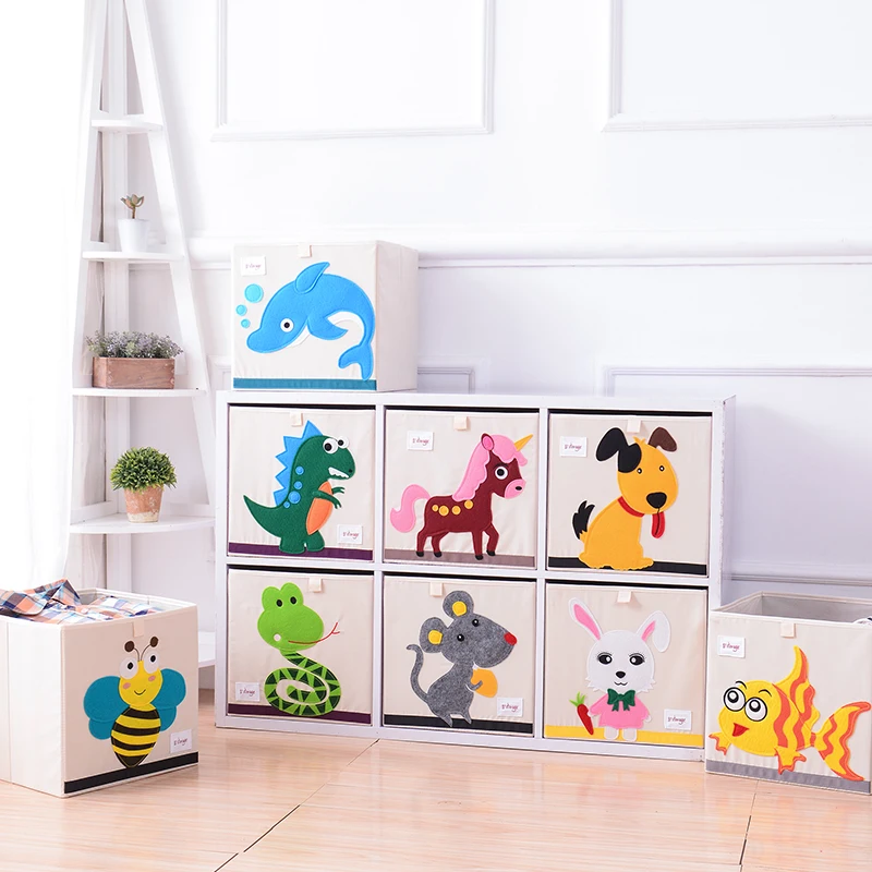 

Folding Storage Box Kids Toys Cartoon toy storage Box Bag Children Sundries Storage Basket Organizador