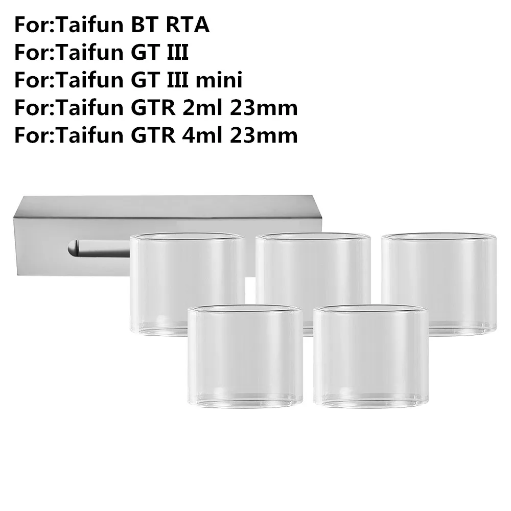 

TF Taifun GTR Yuhetec 5PCS Replacement Glass TUBE for Coppervape Taifun BT GT 3 III RTA GLASS TANK