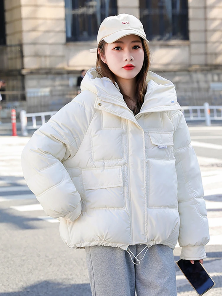 Winte Jacket For Women 7 Solid Colors Oversized Loose Female Padded Coat Hooded Warm Thicken Ladies Jacket Fashion