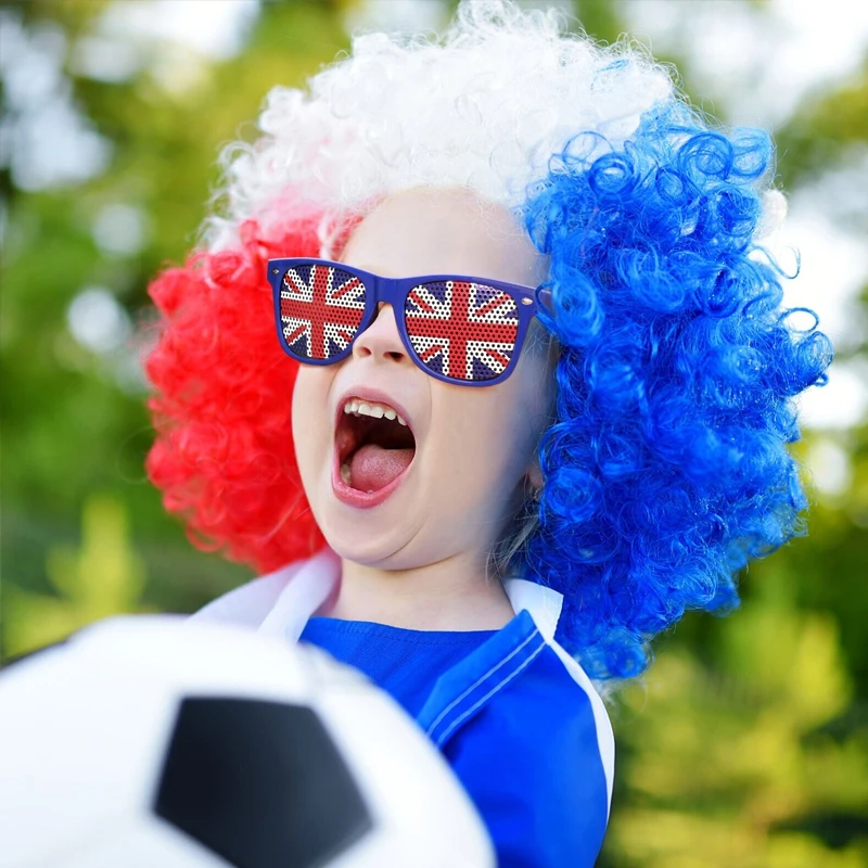 

Union Jack Sunglasses Holiday Party Masquerade Props Patriotic Flag Novelty Glasses Black Frame Sticker Glasses Unisex