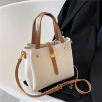 summer simple soft bucket small tote handbags for women new 2022 trend fashion grained pu leather ladies shoulder crossbody bags