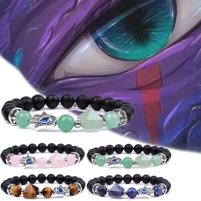 

Classic Turkish Evil Eye Bracelets for Man Woman Black Beaded Natural Obsidian Anklet Handmade Bracelet Creative Jewelry Gift