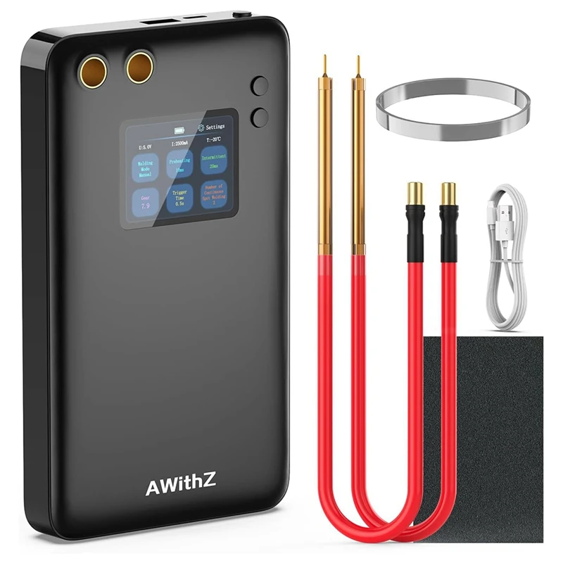 

AWITHZ Spot Welder With Larger 2Inch LCD Screen & 7500Mah Battery Plastic 2M Nickel Strip For Battery Plate Welding