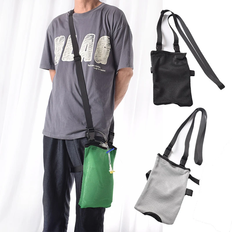 

2000ML Urine Drainage Bag Cover with Shoulder Leg Strap Catheter Abdominal Drain Bag Holder Mesh Inspection Window