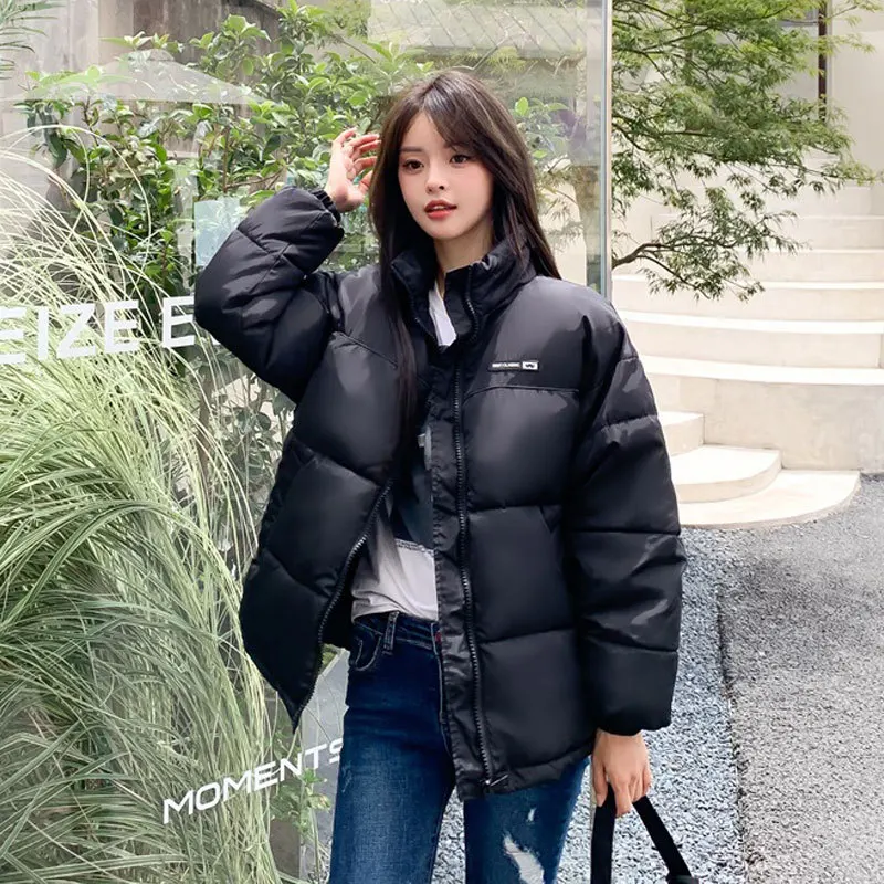 2022 New Winter Down cotton-padded jacket Women's Short Korean Cotton-padded Loose Bread Suit Student Coat