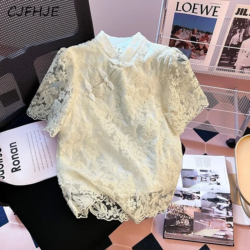 CJFHJE Новинка модный темпераментный женский топ в китайском стиле ретро