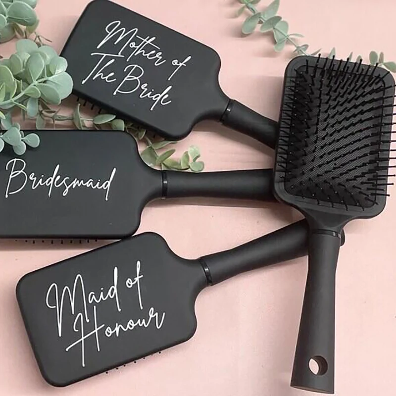 

bride Bridesmaid maid of honor mother of the groom Hairbrush wedding engagement Bachelorette Party Bridal shower Proposal gift