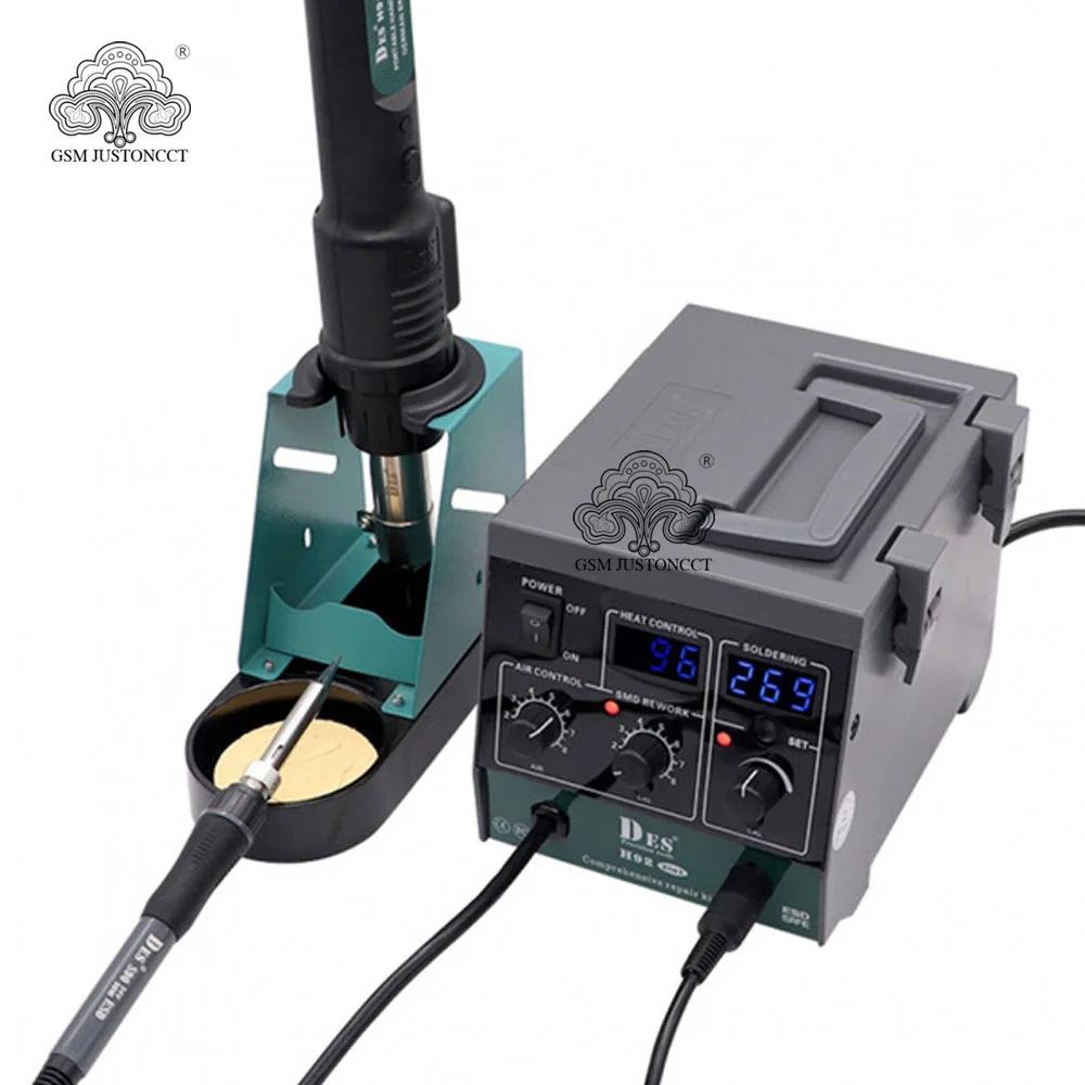 

imported DesH92 hot air gun two-in-one desoldering station 1600W digital display thermostat electric soldering iron