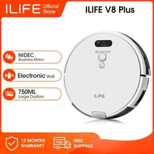 ILIFE V8s робот пылесос развертки и влажная Швабра навигация плановая очистка 0.75L мусорное ведро Регулируемый резервуар для воды расписание бытовой