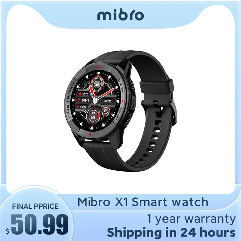 

Top Mibro X1 Smart Watch 5ATM Waterproof Smartwatch Men Women Android IOS Fitness Sport Watch Heart Rate Monitor Blood Oxygen