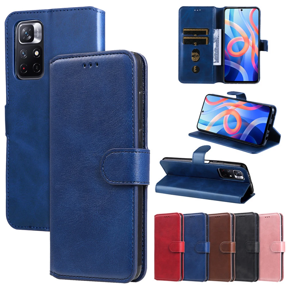 

Redmi Note 11 Pro 5G 4G Flip Case for Xiaomi Redmi Note 11S 11 S Luxury Classic Leather Wallet Case Redmi Note 11T 11 Pro+ Cover