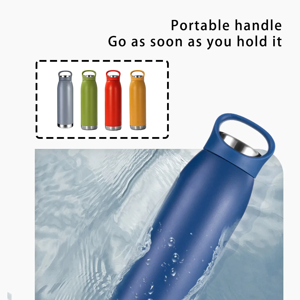 

700ml Vacuum Flask Stainless Steel Insulated Thermos Lid Drinking Thermal Water Bottle Fits Home Offce Travel Car
